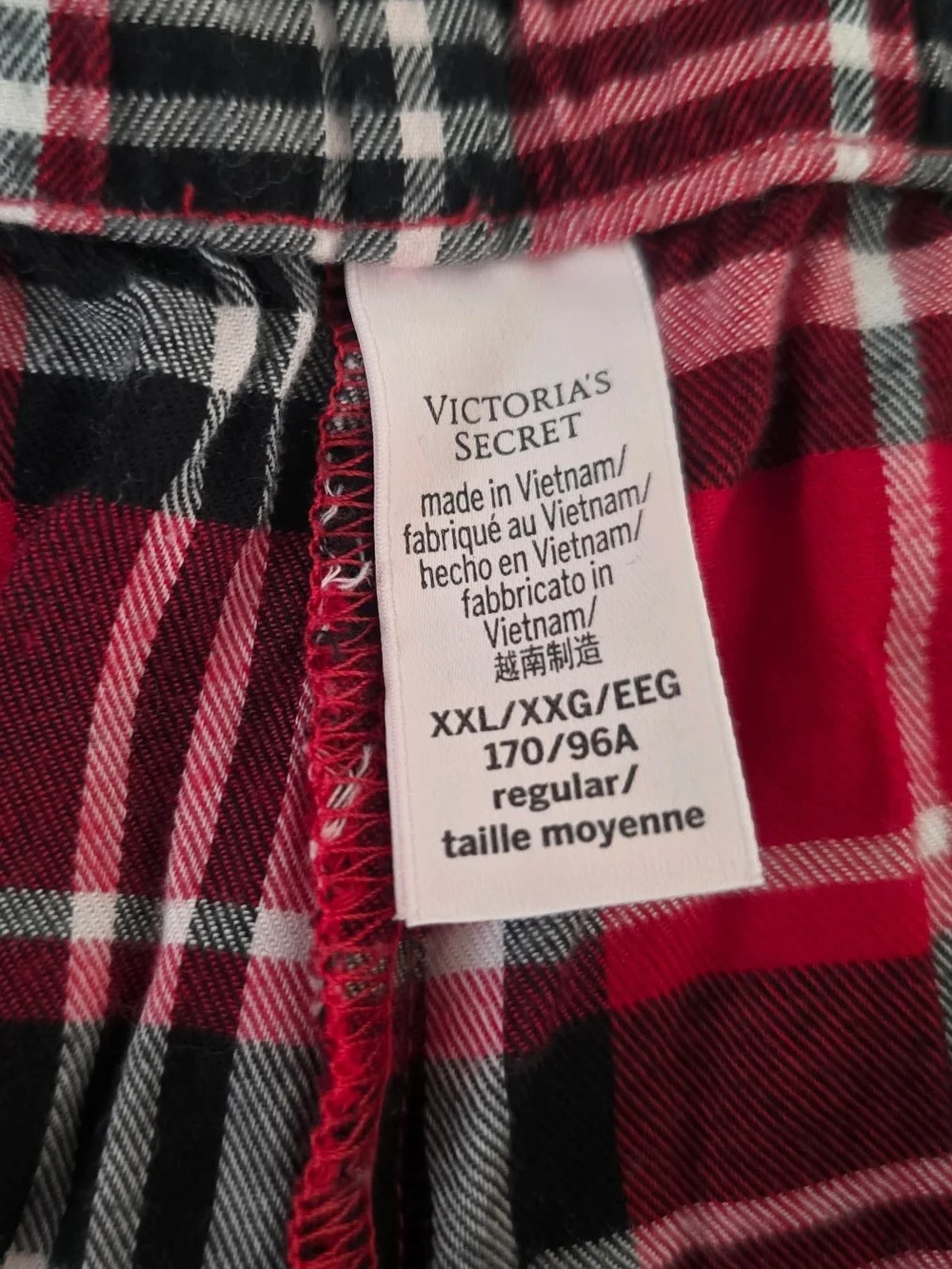 Victoria’s Secret Red Plaid Pajama Lounge Pants XXL Regular